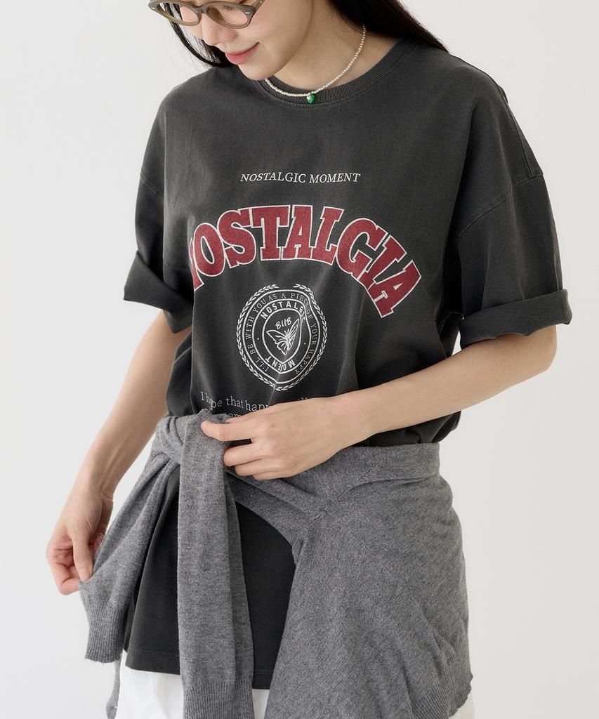 Beobeulpiseu Nostalgia Pigment T-Shirt_Charcoal Red