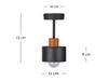 Black ceiling lamp, industrial metal, 1xE27, modern LED lighting for living room, kitchen, bedroom, children's room, loft