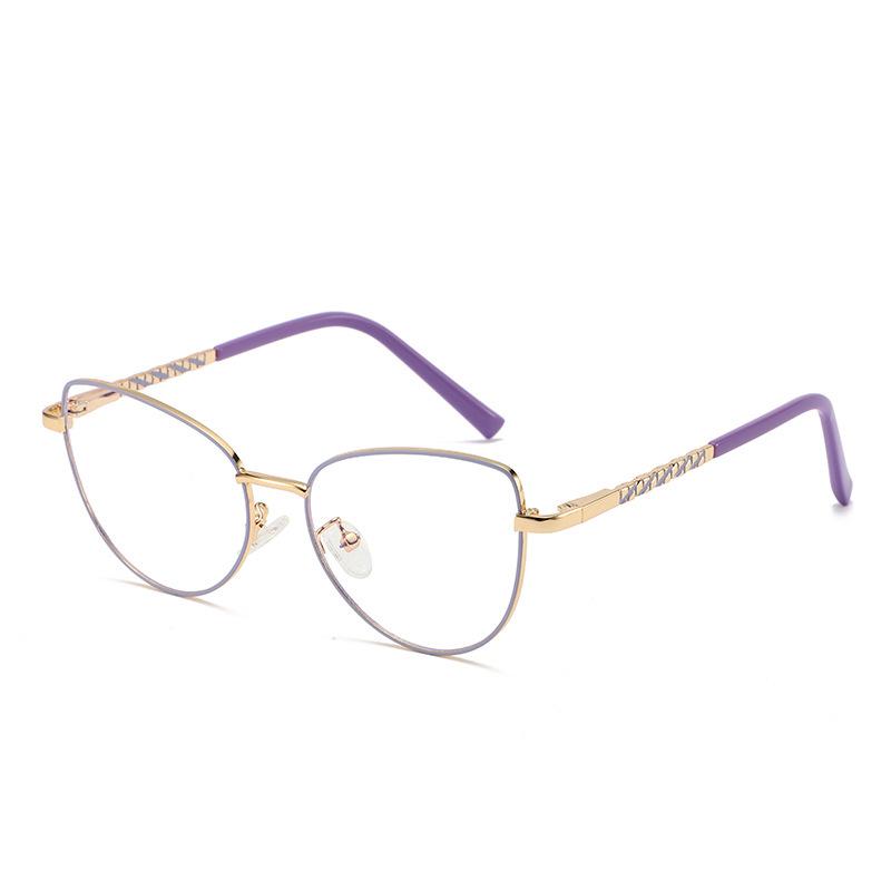 Women's Cat Eye Color-Changing Blue Light Glasses for Migraine Relief - Trendy Clear Lenses