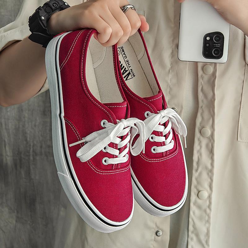 Spring and autumn new low-top board shoes trendy shoes versatile couple casual shoes student canvas shoes men's shoes