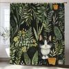 Funny Cat Shower Curtains Cute Cartoon Cat Bath Curtain,3d Printed Creative Bathroom Accessories Home Decoration With Hooks