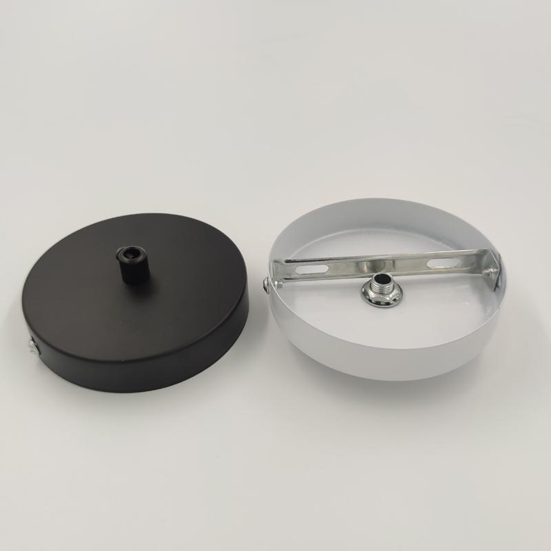 DIY Basis Vintage Rund 10cm Schwarz/Weiß/Silber Beleuchtungskörper Eisenarbeit