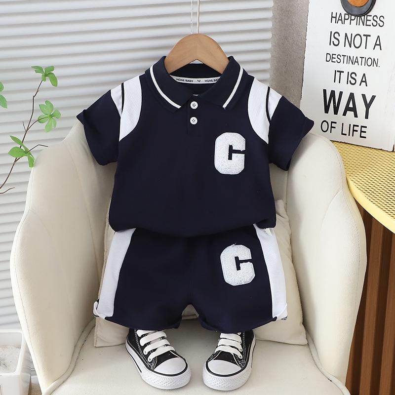 2Pcs/Sets Summer Baby Girl Clothes Suit Children Boys Fashion T-Shirt + Shorts Toddler Casual Sports Costume Kids Tracksuits Summer