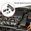 Universal 6 Ports Vacuum Intake Manifold Kit 1/8 NPT Turbocharged Intake Manifold Black Modification