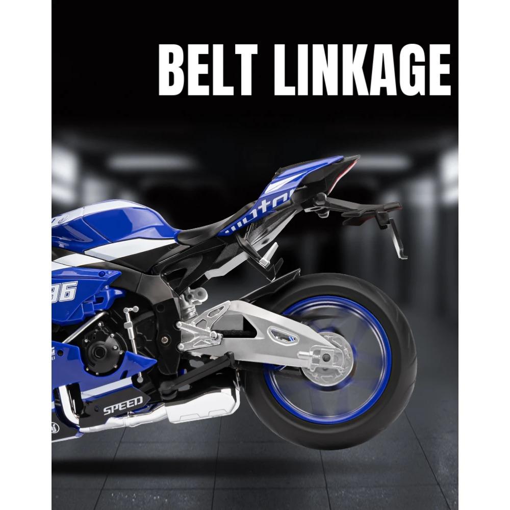 1/9 Scale Yamaha YZF R1M Racing Motorcycle Diecast Model Car Alloy Metal Outdoor Collection Display Classic Ornaments Boyfriend Gifts