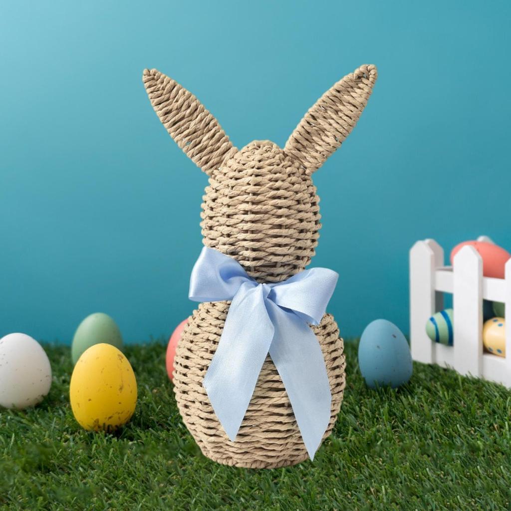 Gewebtes Osterhasen-Ornament Niedliche Bastelarbeit Geschenk Dekorative Tischdekoration für