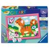 Ravensburger – CreArt Kids 13x18cm – Numéro d'Art – Chat avec papillons – Kit de peinture par numéros – Dès 7 ans – 12023219