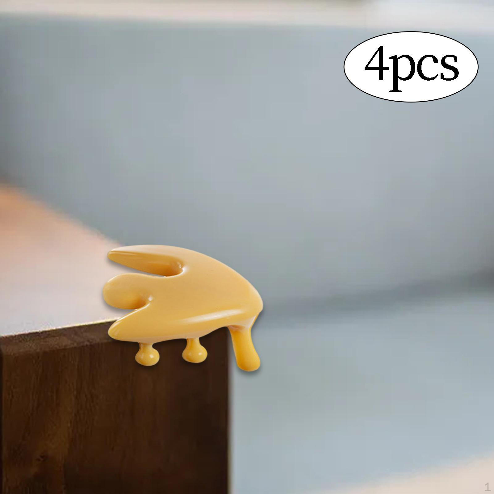 

4 Pieces Baby Proofing Corner Tables Protector, Portable Anti Collision Edges Protector for жовтий