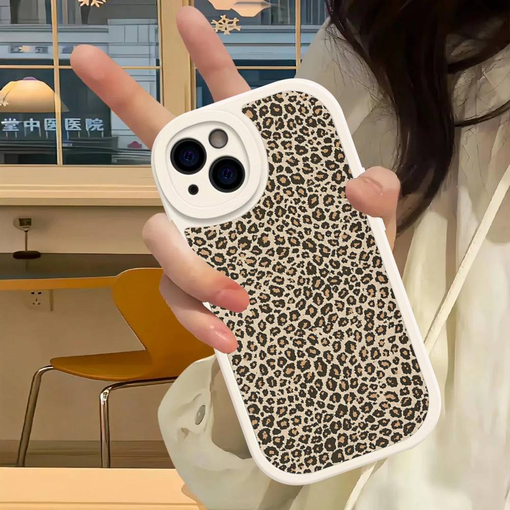 Leopard Cheetah Print Phone Case For IPhone 16 15 14 13 12 11 Pro Max Plus Mini Leather Cover