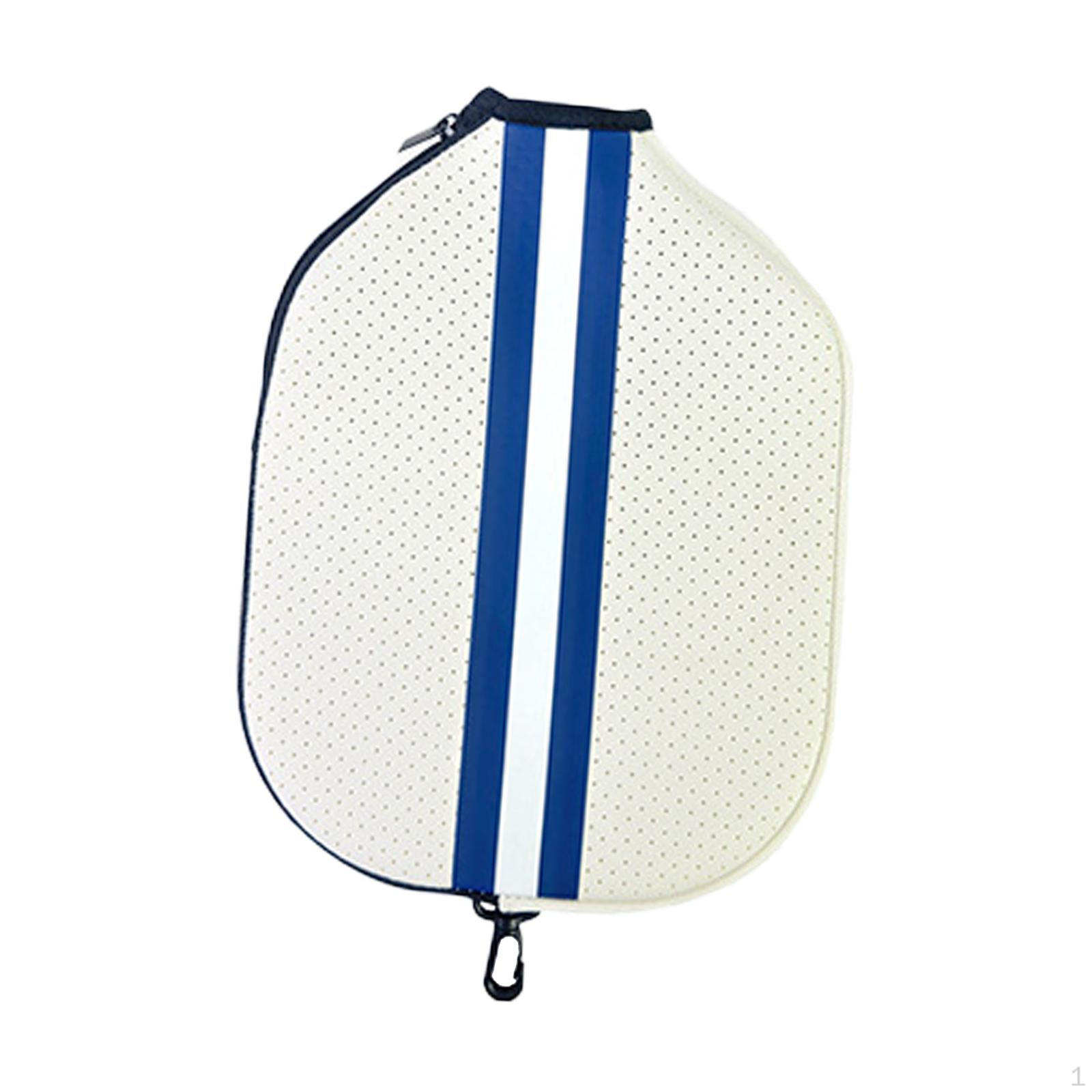 

Чехол для ракетки Pickleball Paddle Cover Only Неопреновый чехол Аксессуары Премиум чехол для ракетки на молнии для White Blue