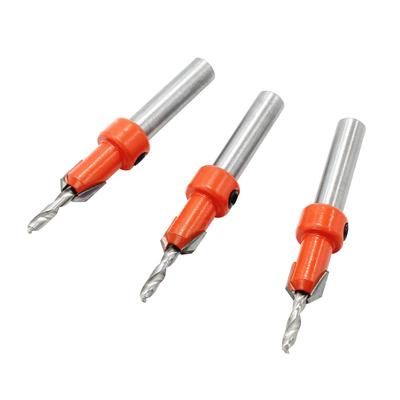 5 pièces Fraise à chanfreiner Mèche pour le bois Vis Travail du bois Chanfreinage Bois Mèches à percer les trous avec clé hexagonale
