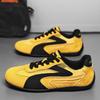 Red Yellow Men Fashion Shoes Cushioned Ankle Non-Slip Orthotic Snaeaker Support Rubber Sole Breathable Canvas Casual Shoes