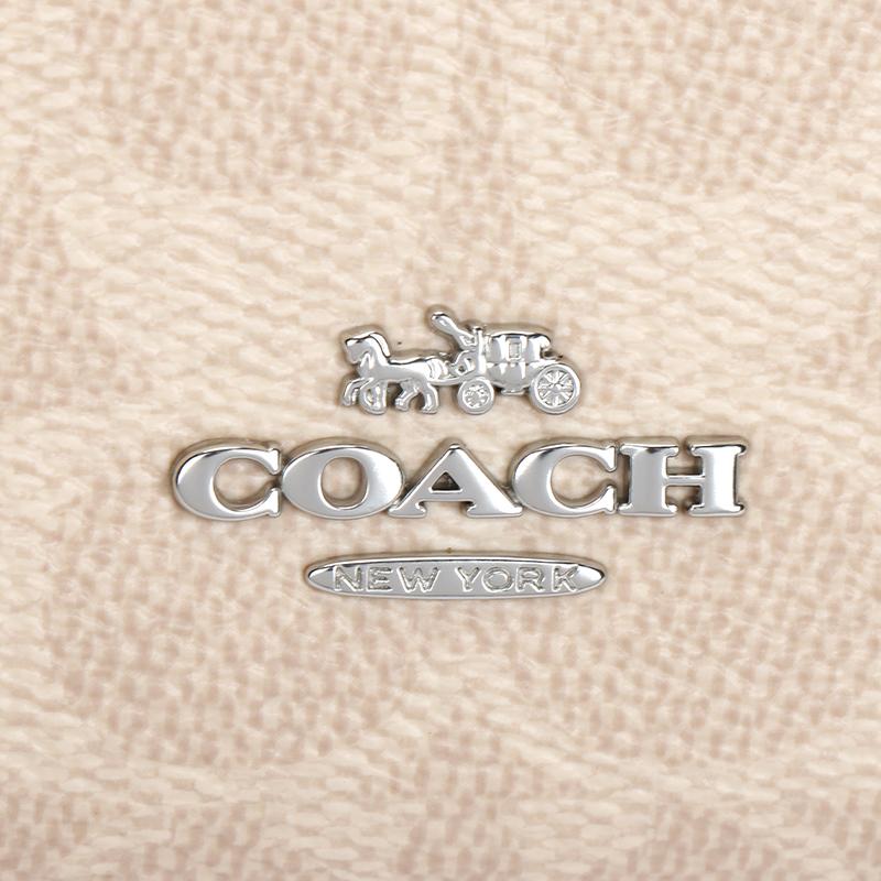 Coach Laurel 19 Coated Canvas Handbag Women Handbags Silver Beige CBH15-SVPWH