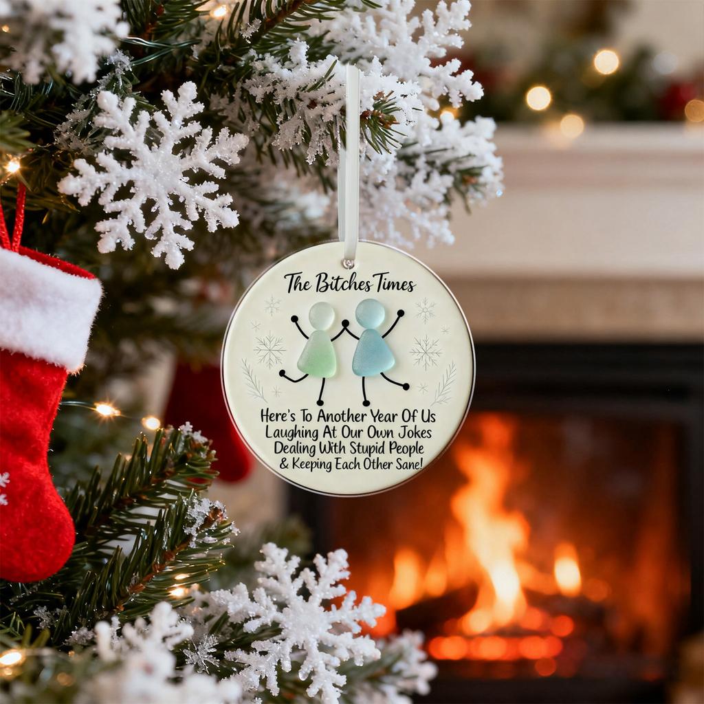 2d Acrylic Heart Shaped Sea Glass Friendship Decor,Friendship Heart Keepsake,Friendship Heart Ornament For Tree Hanging Ornaments,