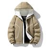 Down jacket men's outdoor men's cold and windproof couple trend thickened and warm men's hooded fashion jacket for men
