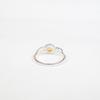 Round Citrine Gemstone 925 Sterling Silver Jewelry For Women Gift Promise Ring CZR-6-3