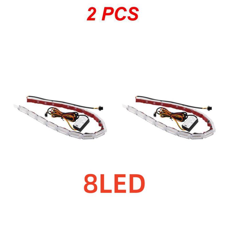 2/1 buc. Lumină de zi LED super luminoasă, rezistentă la apă, flexibilă, DRL, streamer, lampă de semnalizare, benzi de lumină pentru faruri