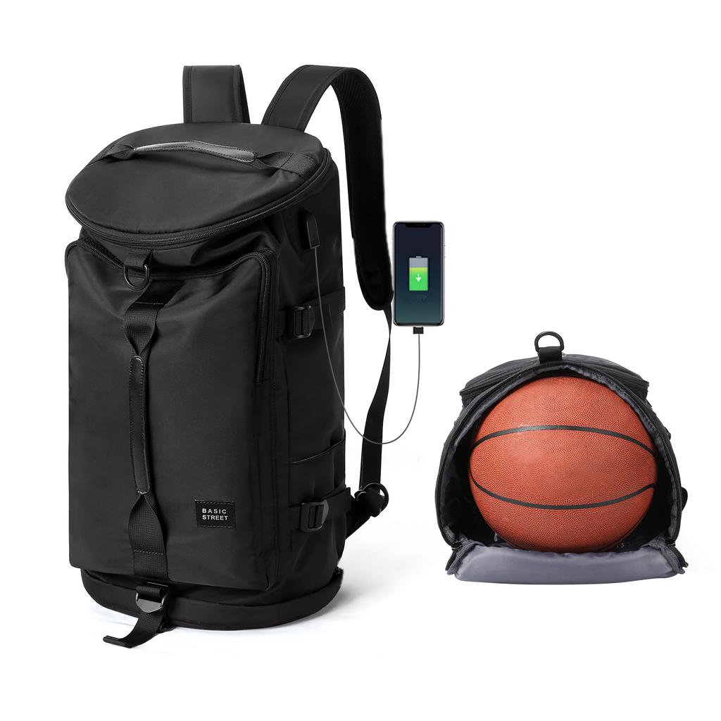 Reisetasche, Rucksack, Ball, Sporttasche für Männer und Frauen, Gepäck, Sport-Basketball-Rucksack mit Schuhfach, lässiger Reiserucksack