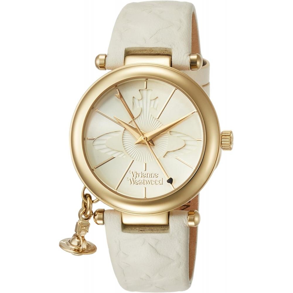 

[vivienne Westwood] Часы Orbii с белым циферблатом из белой кожи Vv006whwh женские Параллельный импортный продукт [Параллельный импортный продукт]