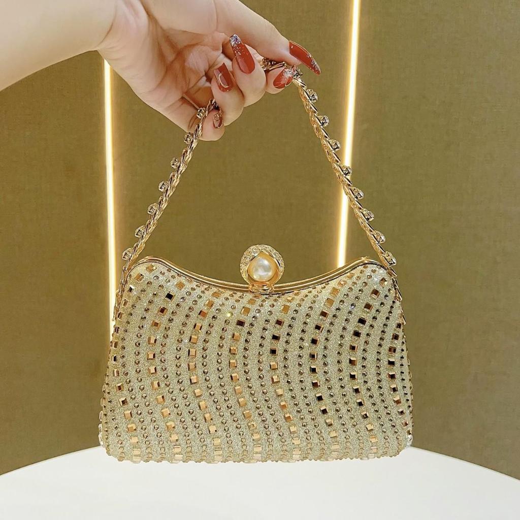 Elegant Retro Rhinestone Evening Crossbody Handbag