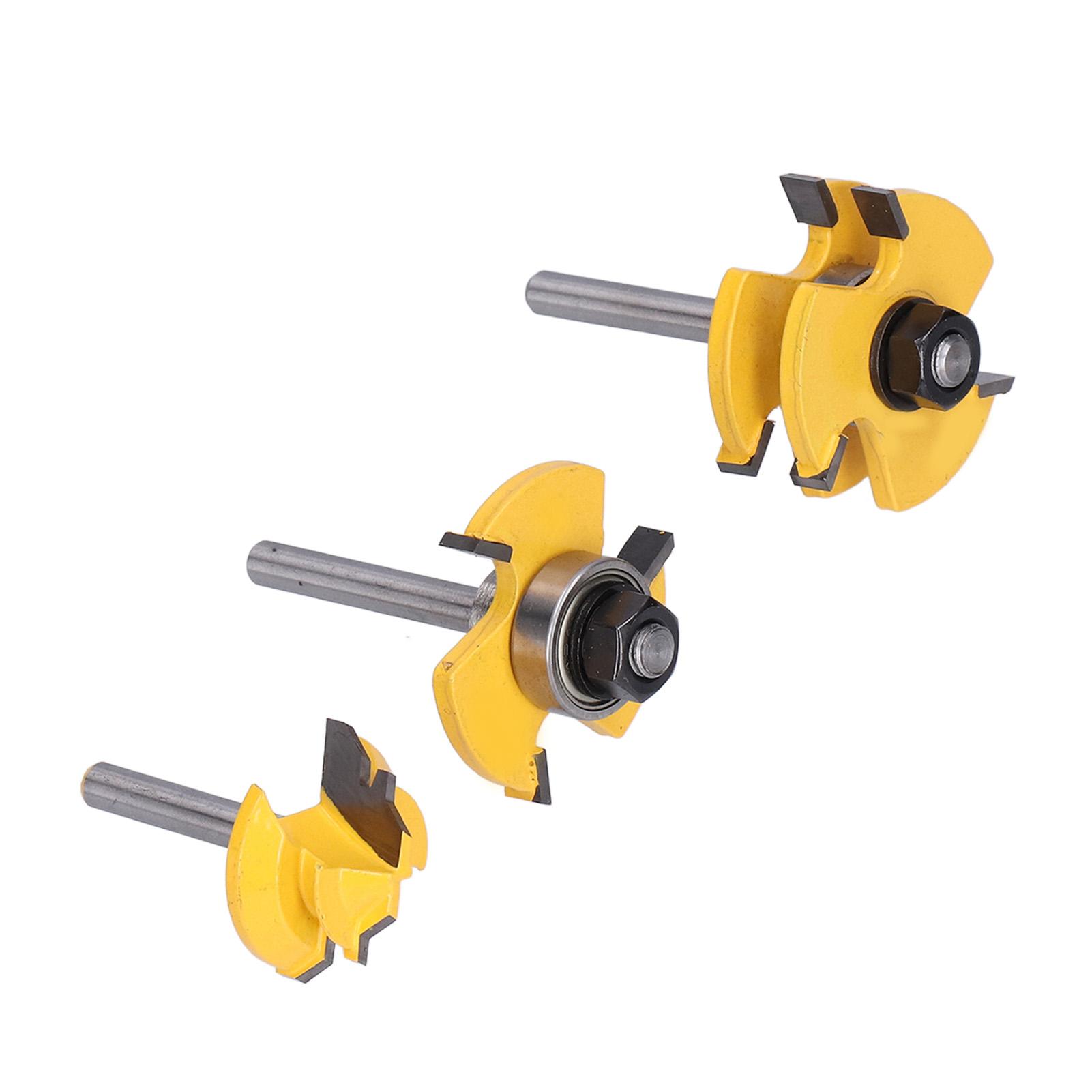 

3Pcs Keyhole Cutter Durable Convenient Fast Wear Resisting Wide Application Range Woodworking Cutter