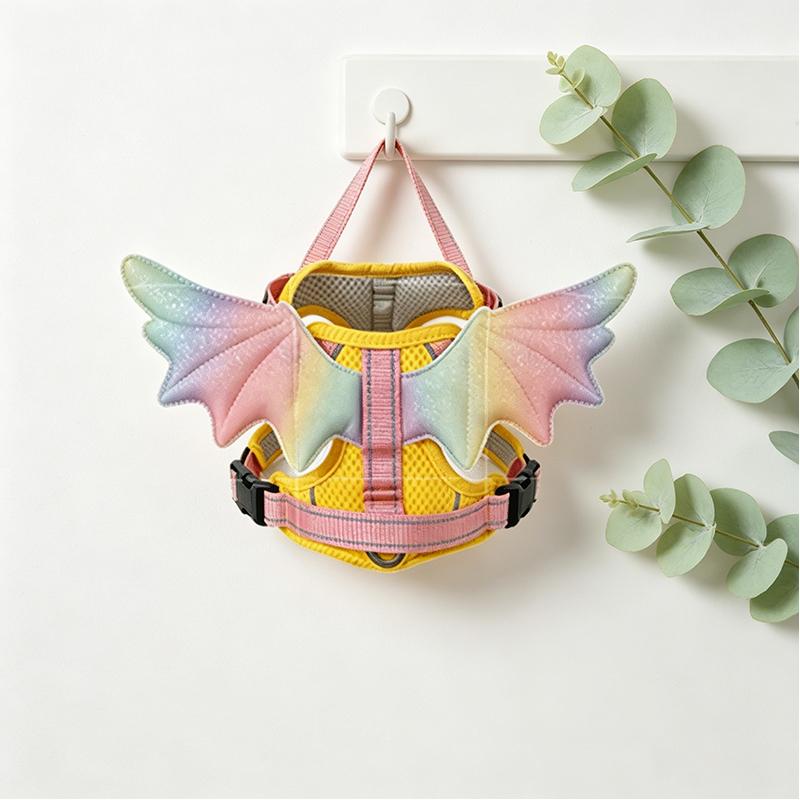 Popular Creative Soft Mesh Angel Wing Chest Strap Adjustable Size Pet Travel Safety and Comfort Accessories
