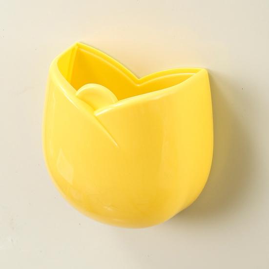 Magnetic Fridge Storage Box Tulip Shape Kitchen Utensils Holder Cutlery Organizer Flower Bag Spout Clips for Refrigerator Microwave Storage