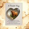 Highland Cow Pocket Hug Mini Heart Shaped Highland Cow Ornament with Inspirational Card Heartfelt
