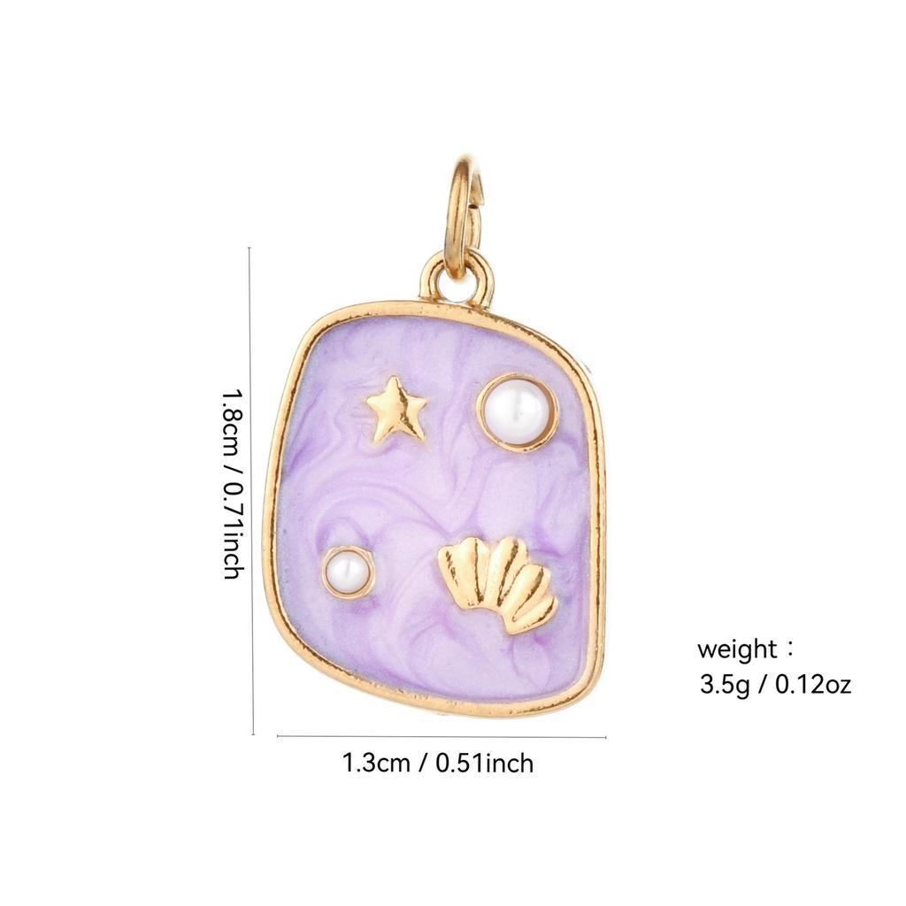 18K Gold Plated Stainless Steel Beach Pendant Charm for DIY Necklace & Bracelet Jewelry