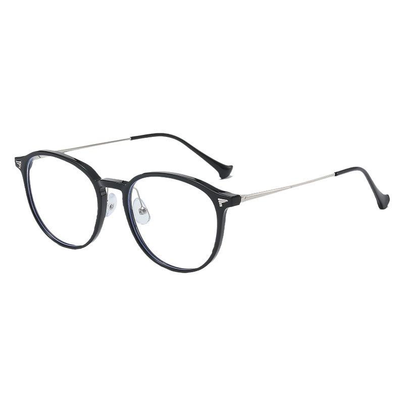 Retro Influencer-Style Anti-Blue Light Glasses for Round Face