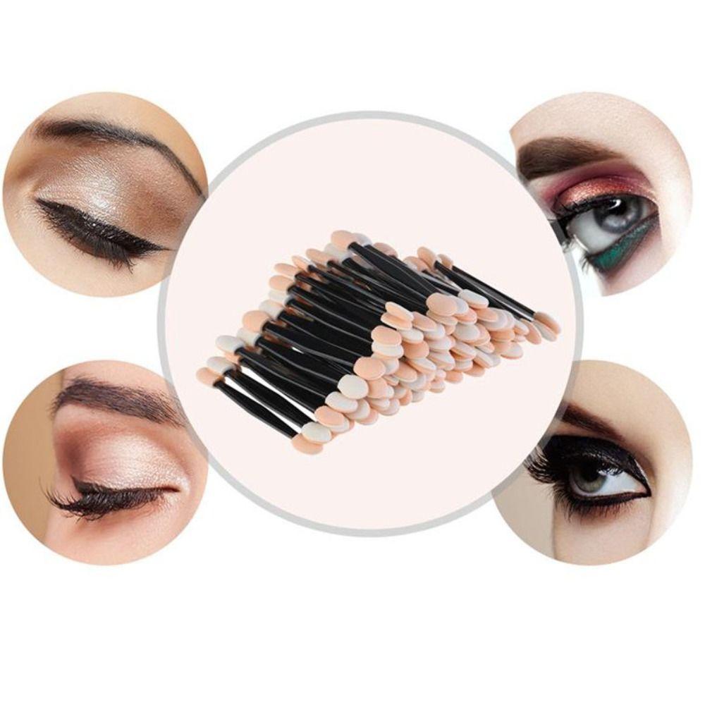 50Pcs Dyed Dual Sides Eye Shadow Applicator Dizzy Chrome Pigment Applicator  Home