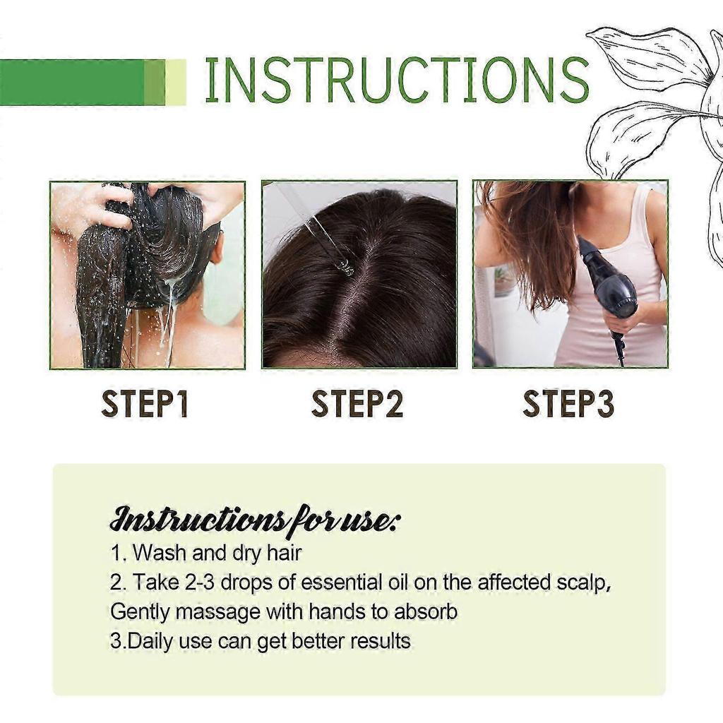 Revitalizing Hair Care Oil with Ginger, Rosemary & Ginseng Nourish, Strengthen, Promote Hair Growth, Reduce Hair Loss & Enhance Shine for Healthy, Vi