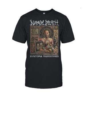 T-shirt de tournée Dystopia Vaincue – 2025 Napalm Death T-shirt métal unisexe