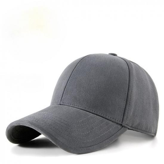Men Outdoor Sports Lined Baseball Cap Hat Adjustable Buckle Cycling Trucker Hat серый