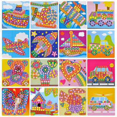 6Sheets/Lot Mixed 3D EVA Foam Sticker Self Adhesive Mosaics Puzzle Sticker Set Birthday Gifts DIY Party Game Props Souvenirs ZYF