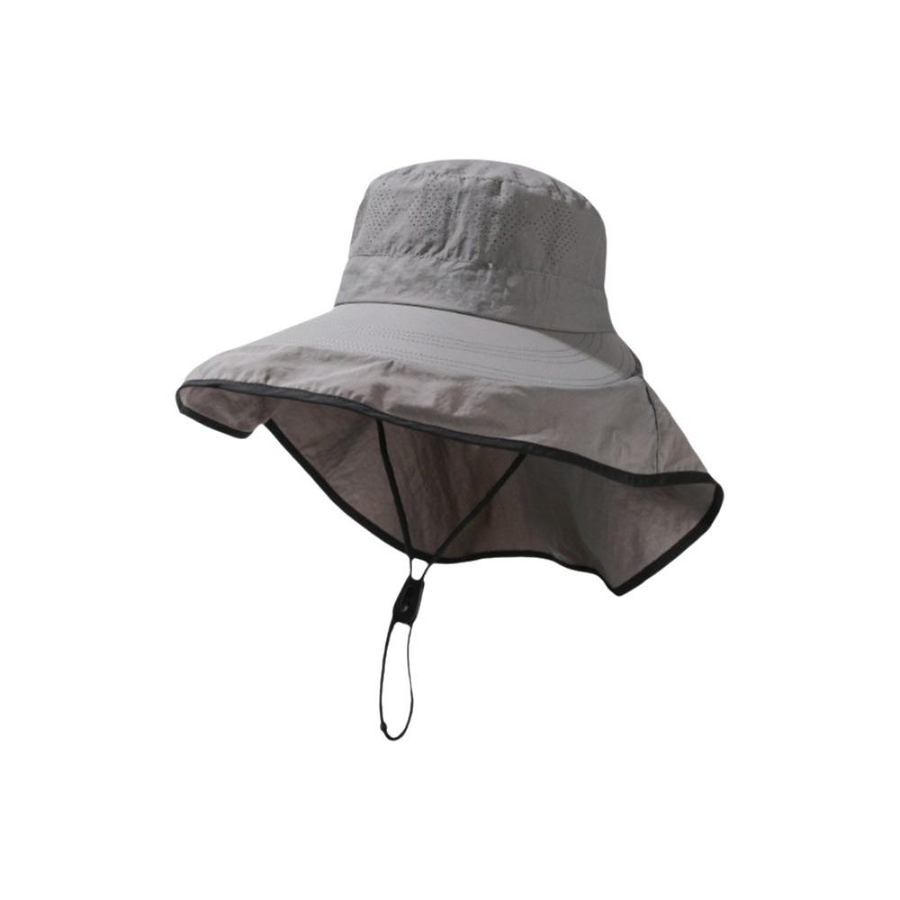 Breathable Sunshade Shawl Cap Solid Color Neck Cover Hiking Cap Fashion Neck Protection Hat  Spring