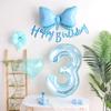 Jelly Blue Number Balloons 0-9 Birthday Wedding Party Decora for Adult Child Birthday Baby Shower Party DIY Photo 32inch Balloon