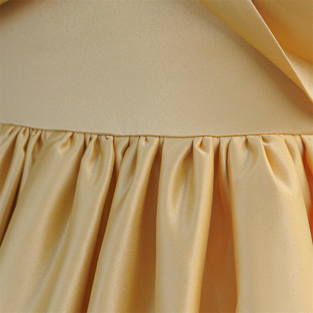 Children's Elegant One-Shoulder Long Evening Dress for Formal Parties