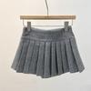 2026 Autumn Women's Anti-Exposure A-Line Pleated Woolen High-Waisted Skirt