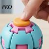 Decompression Ball Toy 3D Printed Press Spinning Ball, Stress Anxiety Relief Fidget Spinner, Reduction Rotating Splicing Desk for Kids Teens
