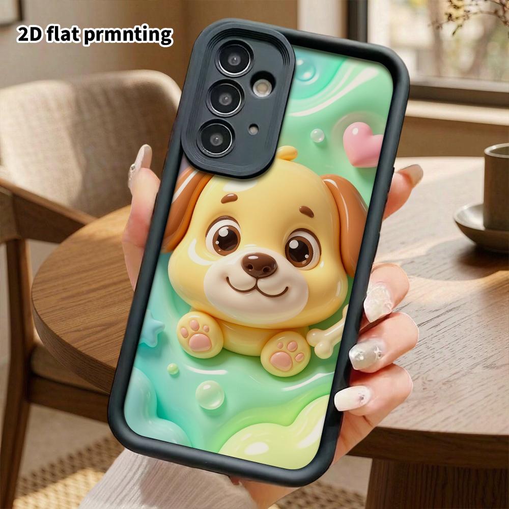 Phone Case: 2D flat design suitable for Samsung Galaxy A34 A35 M05 M06 S20 S22 S21 FE Plus 5G protective case, cute little yellow dog, perfect holiday