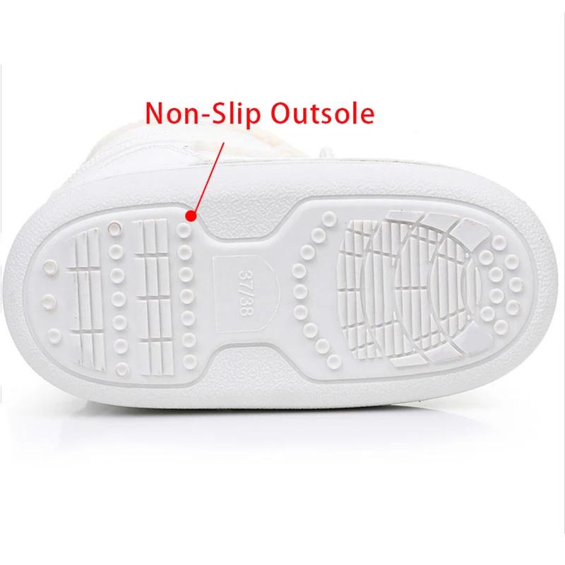 Fashion Winter Fluffy Women's Snow Boots Outdoor Faux Fur Cotton Boots Waterproof Middle Calf Platform Shoes Female Ski Boots