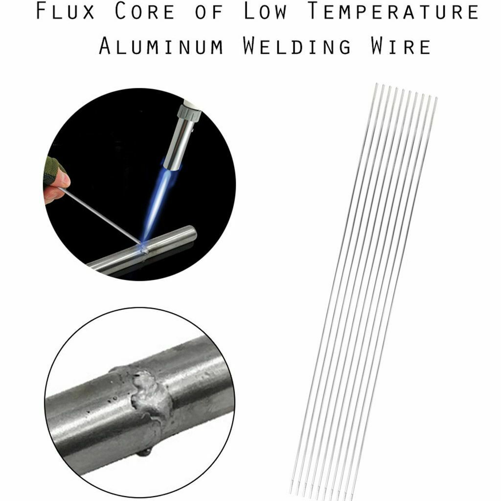 Perfect for Thin Aluminum Get Your Hands on 100pcs Aluminum Solution Welding Flux Cored Rods Wire Brazing Rod 16MM X 50CM!