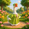 Adorable Fabric Geese Blouse Costume For Porch Yard Halloween Fall Seasonal Holiday Decorations