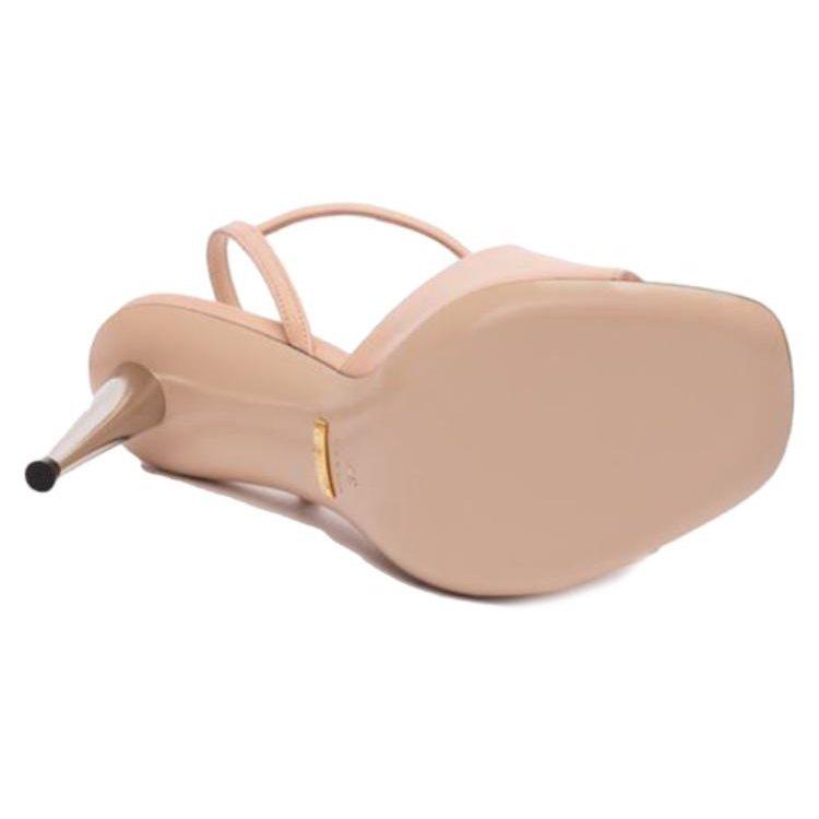 Gucci Blondie Leather One Strap Sandals 8.5cm Women's Pink 723396 C9D00 5909