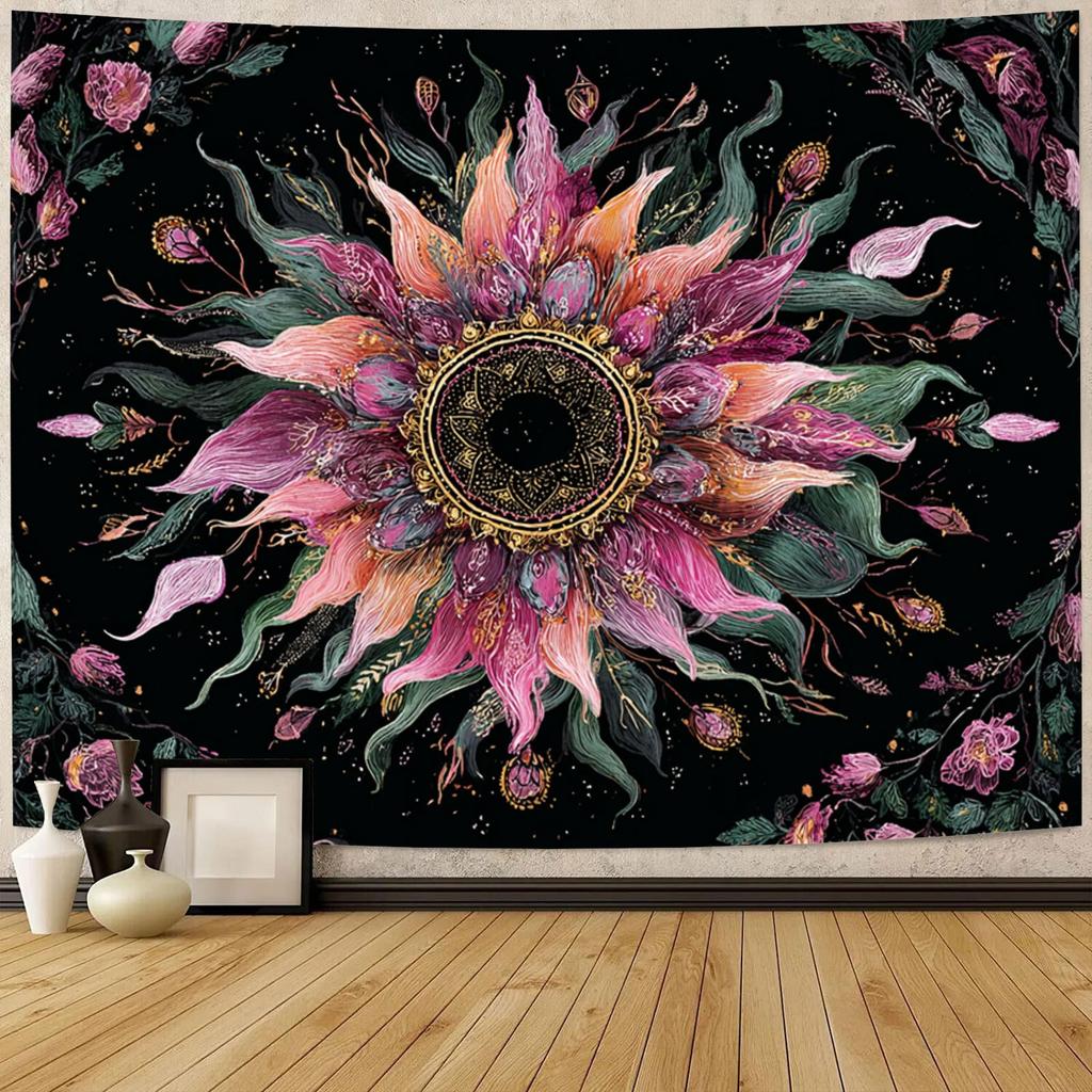 splendid and dreamlike flower Digital printing polyester wall hanging tapestry decorative Living room bedrooms background gift