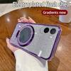 For Xiaomi Poco C81 Pro Case with Makeup Mirror Holder Stand Luxury Shiny Gradient Plating Glitter Slim for Xiaomi Poco C81 Pro Back Cover