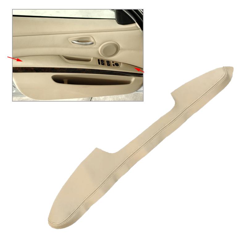 Car Front Left Door Armrest Panel ert Cover Trim LHD Fit for BMW E90 2005-2007 2008 2009 2010 2011 Beige Microfiber Leather