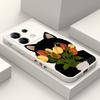 Tulip Cute Cat Phone Case For Xiaomi Poco F8 F7 X7 X6 F6 M6 M5 M5S F5 X5 F4 X4 M4 F3 M3 X3 Pro 4G 5G GT Silicone Cover