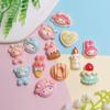 100 Pieces Sweet Cartoon Animals Bear Rabbit Cabochons Flatback Embellishments Charms for DIY Jewelry Craft Accessories